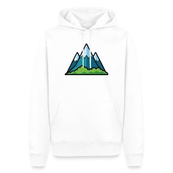 Montagnes - Sweat à capuche Premium bio Homme - blanc - Devant - Nico (187cm)