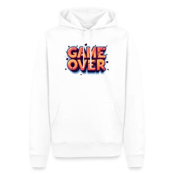 Game Over - Männer Premium Bio Hoodie - Weiß - Vorne - Nico (187cm)