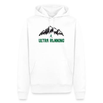 Ultra course à pied - Sweat à capuche Premium bio Homme - blanc - Devant - Nico (187cm)