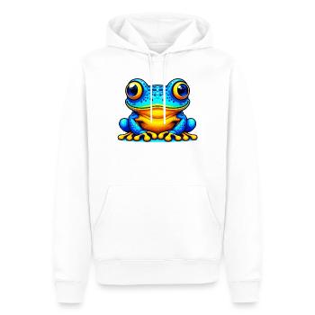 Grenouille - Sweat à capuche Premium bio Homme - blanc - Devant - Nico (187cm)
