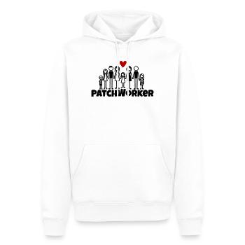 Patchworker2 - Männer Premium Bio Hoodie - Weiß - Vorne - Nico (187cm)