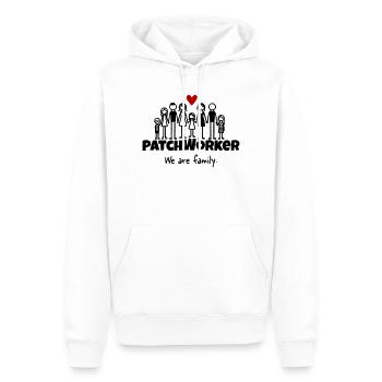 Patchworker We are family - Männer Premium Bio Hoodie - Weiß - Vorne - Nico (187cm)