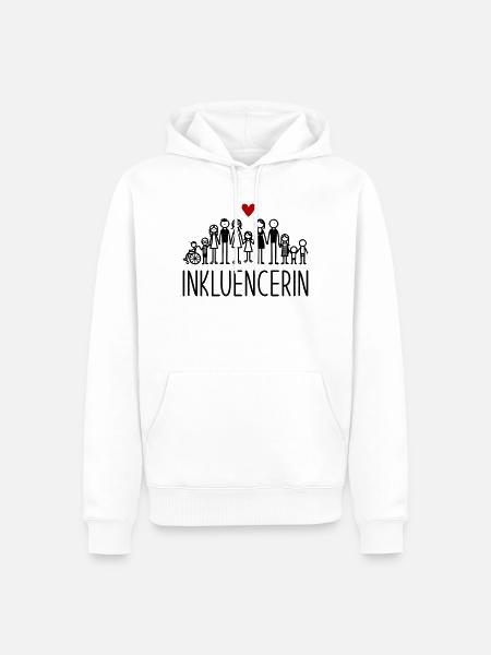 Inkluencerin - Männer Premium Bio Hoodie - Weiß