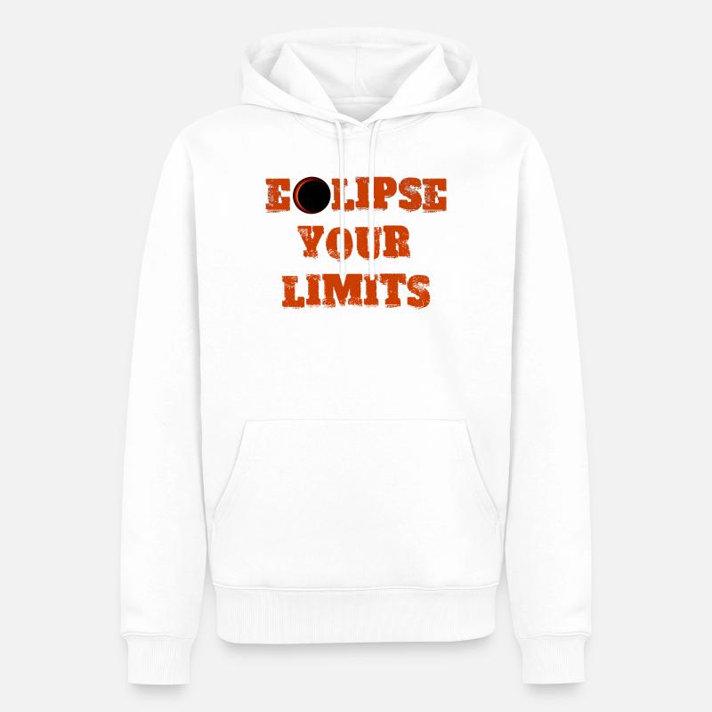 Eclipse your limits 2025 - Sweat à capuche Premium bio Homme - blanc