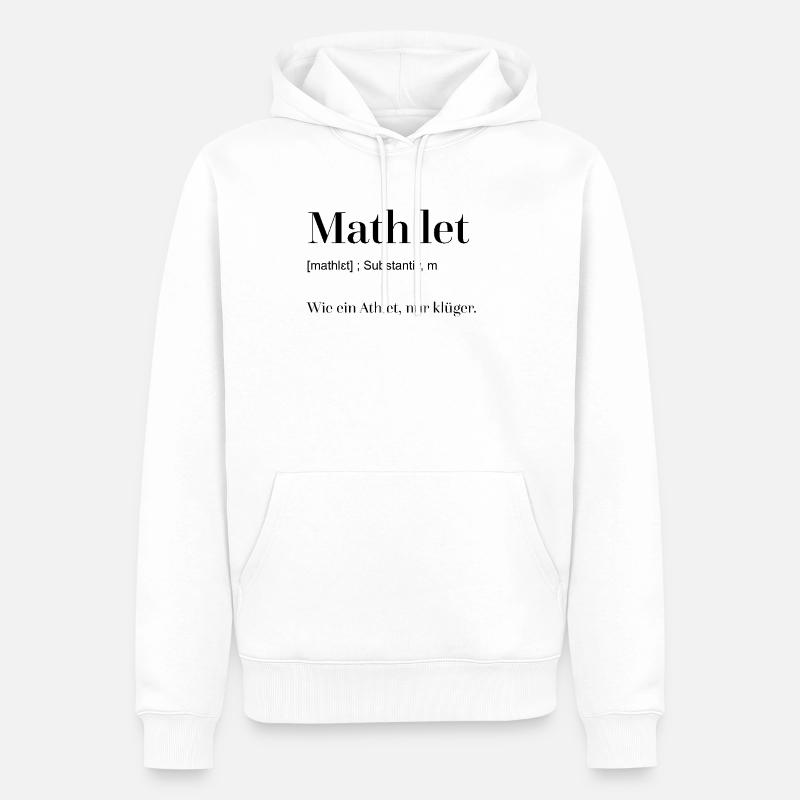 Dictionnaire Mathlet - Sweat à capuche Premium bio Homme - blanc