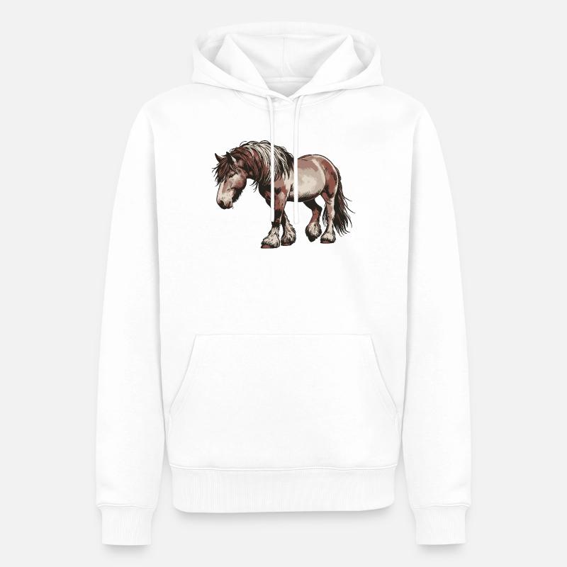 Trot Your Own Path - Männer Premium Bio Hoodie - Weiß