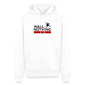 Wall or Nothing - Parkour Shirt - Männer Premium Bio Hoodie - Weiß - Vorne - Nico (187cm)