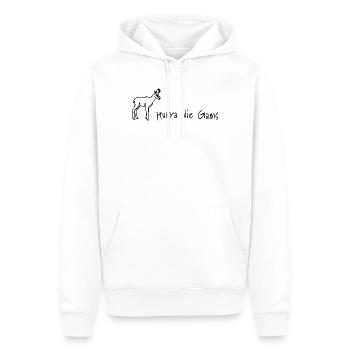 hurra die gams apres ski party hütte schifahren - Männer Premium Bio Hoodie - Weiß - Vorne - Nico (187cm)