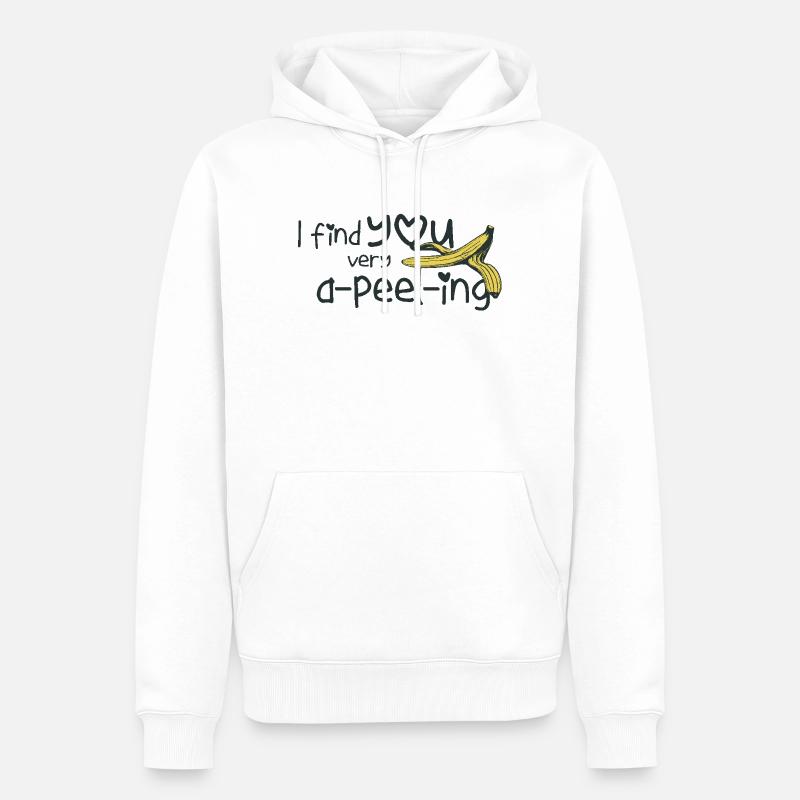 Banane - Sweat à capuche Premium bio Homme - blanc