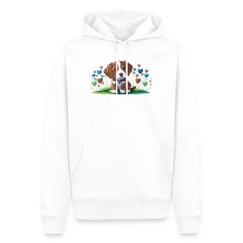 Chiot - Love My Toller-Doodle Dog - Sweat à capuche Premium bio Homme - blanc - Devant - Nico (187cm)