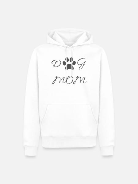 Dog mom - Männer Premium Bio Hoodie - Weiß