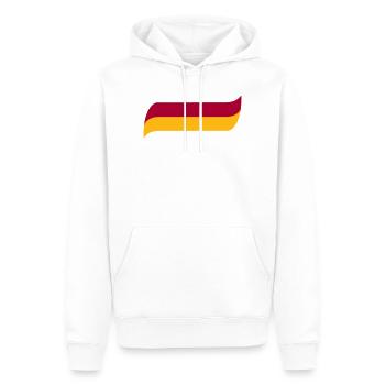 Sari Kirmizi - Männer Premium Bio Hoodie - Weiß - Vorne - Nico (187cm)
