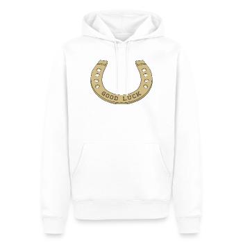 Fer à cheval cool pour les jours de chance - Sweat à capuche Premium bio Homme - blanc - Devant - Nico (187cm)