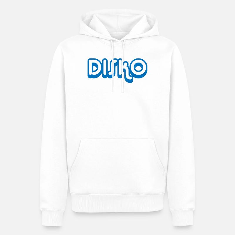 DISCO Nicki - Sweat à capuche Premium bio Homme - blanc