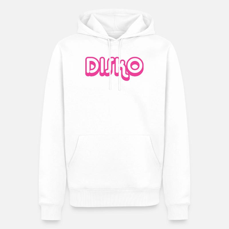 DISCO Nicki - Sweat à capuche Premium bio Homme - blanc