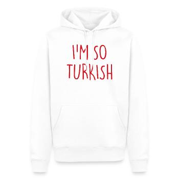 I'M SO TURKISH Turkish Turkey - Men’s Premium Organic Hoodie - white - Front - Nico (187cm)