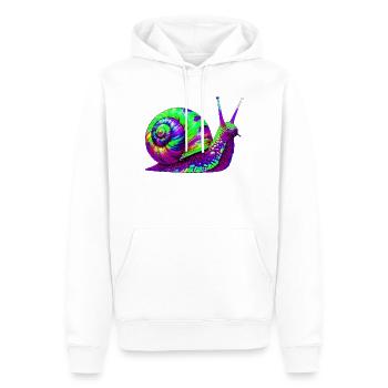 Escargot - Sweat à capuche Premium bio Homme - blanc - Devant - Nico (187cm)