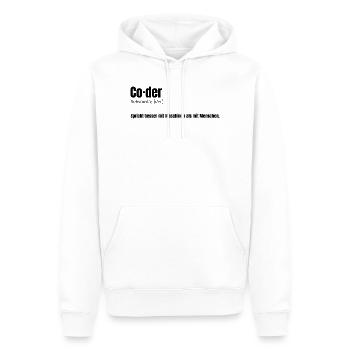 Coder - witziges Design für Entwickler - Männer Premium Bio Hoodie - Weiß - Vorne - Nico (187cm)