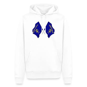 Deux drapeaux ont traversé l’Oregon - Sweat à capuche Premium bio Homme - blanc - Devant - Nico (187cm)