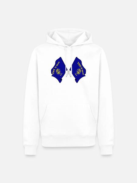 Deux drapeaux ont traversé l’Oregon - Sweat à capuche Premium bio Homme - blanc