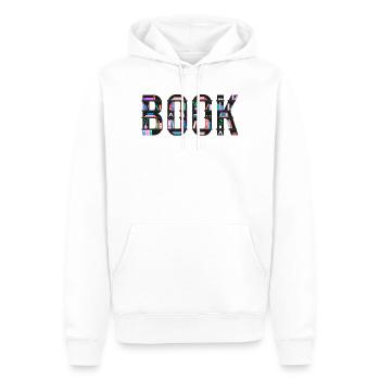 Livre épelé avec étagères, lecture et littérature - Sweat à capuche Premium bio Homme - blanc - Devant - Nico (187cm)