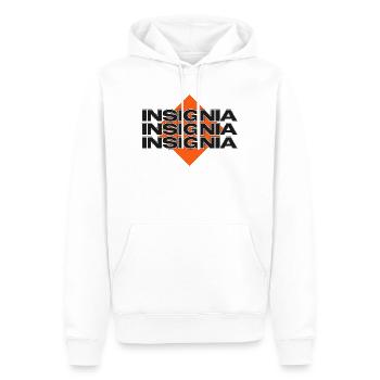 Insignia Power – Striking Statement - Men’s Premium Organic Hoodie - white - Front - Nico (187cm)