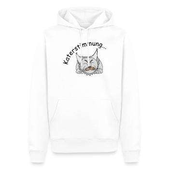 Katerstimmung - Männer Premium Bio Hoodie - Weiß - Vorne - Nico (187cm)