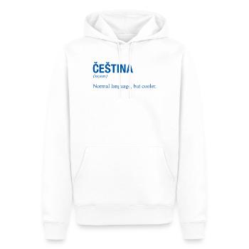 CESTINA Tschechisch Tschechien - Männer Premium Bio Hoodie - Weiß - Vorne - Nico (187cm)