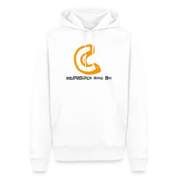Christopher kann das Abstrakter Kaugummi-Print - Männer Premium Bio Hoodie - Weiß - Vorne - Nico (187cm)