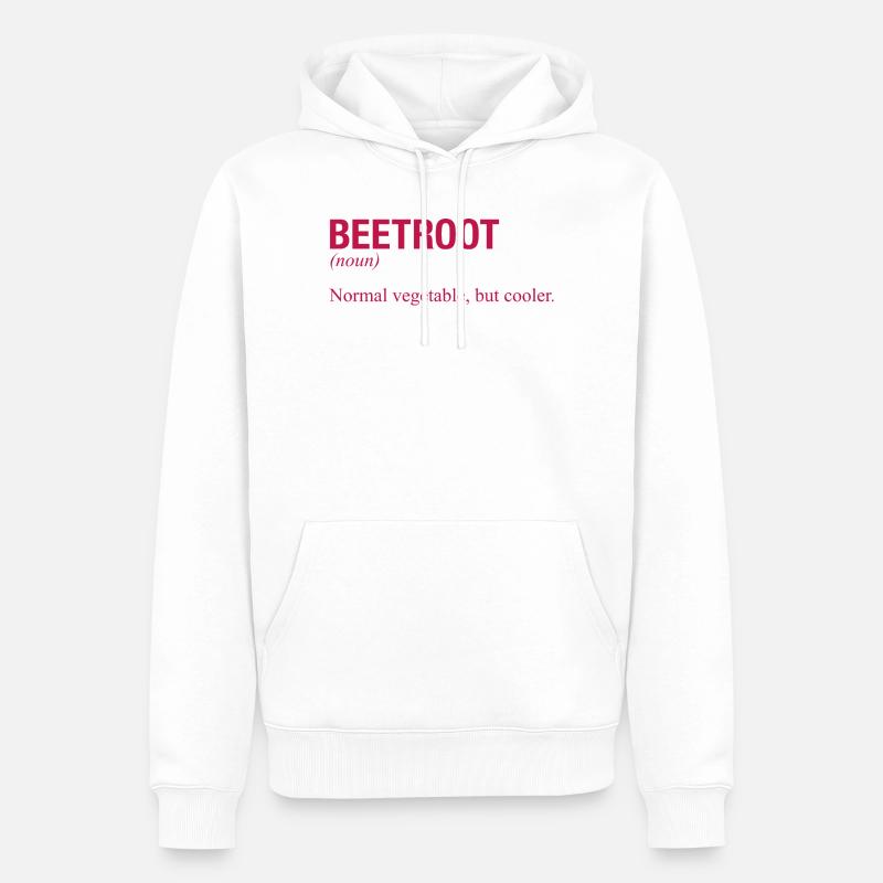 BEETROOT Rote Bete - Männer Premium Bio Hoodie - Weiß