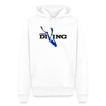 AquaDive Silhouette - Männer Premium Bio Hoodie - Weiß - Vorne - Nico (187cm)