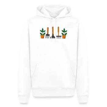 Outils de jardin et plantes - Sweat à capuche Premium bio Homme - blanc - Devant - Nico (187cm)