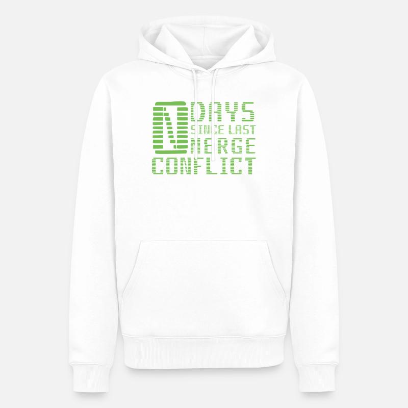 Merge Conflict Software Developer Entwickler Geek - Männer Premium Bio Hoodie - Weiß