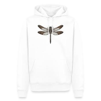 Libelle - Männer Premium Bio Hoodie - Weiß - Vorne - Nico (187cm)