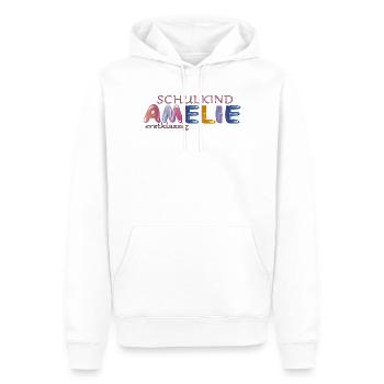 Schulkind Amelie Schule - Männer Premium Bio Hoodie - Weiß - Vorne - Nico (187cm)