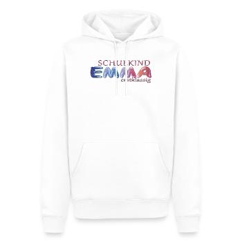 Écolière Emma School - Sweat à capuche Premium bio Homme - blanc - Devant - Nico (187cm)