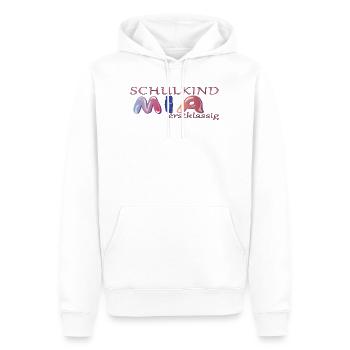 Schulkind Mia Schule - Männer Premium Bio Hoodie - Weiß - Vorne - Nico (187cm)