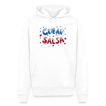 Salsa cubaine Rueda Timba Danse - Sweat à capuche Premium bio Homme - blanc - Devant - Nico (187cm)