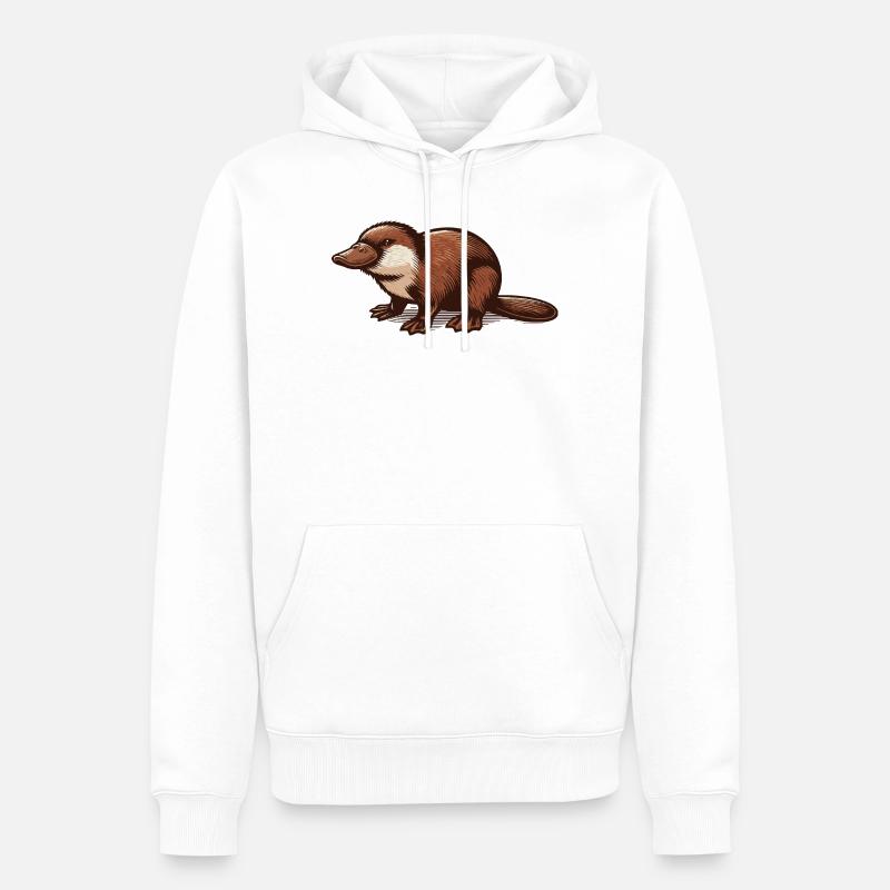 Ornithorynque - Sweat à capuche Premium bio Homme - blanc
