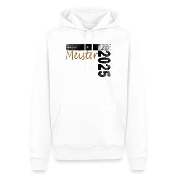 Kreisliga Meister Shirt Aufsteiger 2025 - Männer Premium Bio Hoodie - Weiß - Vorne - Nico (187cm)