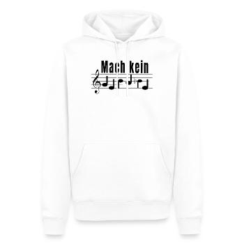 Mach kein Gehabe - Notenschrift für Musiker - Männer Premium Bio Hoodie - Weiß - Vorne - Nico (187cm)