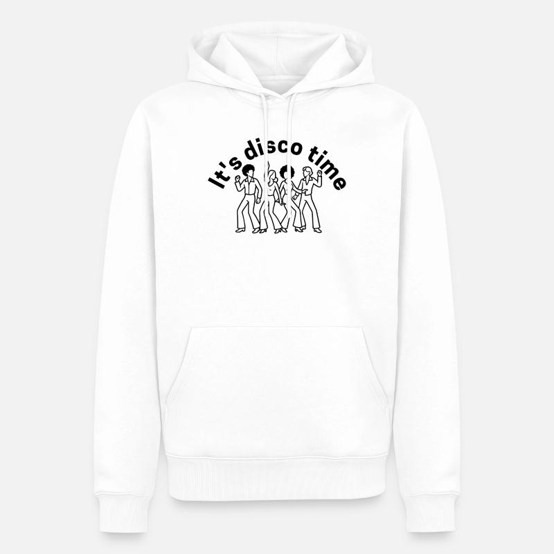It s disco time - Männer Premium Bio Hoodie - Weiß