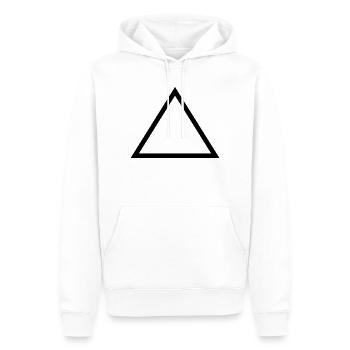 Dreieck - Männer Premium Bio Hoodie - Weiß - Vorne - Nico (187cm)