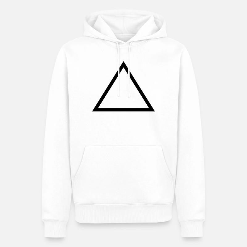Triangle - Sweat à capuche Premium bio Homme - blanc