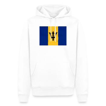 Drapeau de la Barbade - Sweat à capuche Premium bio Homme - blanc - Devant - Nico (187cm)