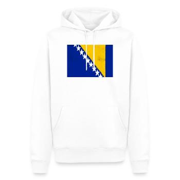 Drapeau de la Bosnie-Herzégovine - Sweat à capuche Premium bio Homme - blanc - Devant - Nico (187cm)