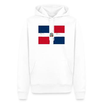 Flagge der Dominikanischen Republik – Tropical Pride - Männer Premium Bio Hoodie - Weiß - Vorne - Nico (187cm)