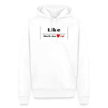 Like mach das Herz rot - Männer Premium Bio Hoodie - Weiß - Vorne - Nico (187cm)