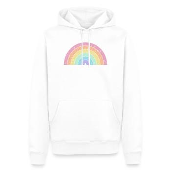 Regenbogen Pastellfarben Pride Monat LGBTQ+ - Männer Premium Bio Hoodie - Weiß - Vorne - Nico (187cm)