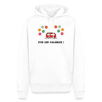 GELIEBTE. HERZ. MEISTER. VIELEN DANK. DANKE HERRIN. - Männer Premium Bio Hoodie - Weiß - Vorne - Nico (187cm)